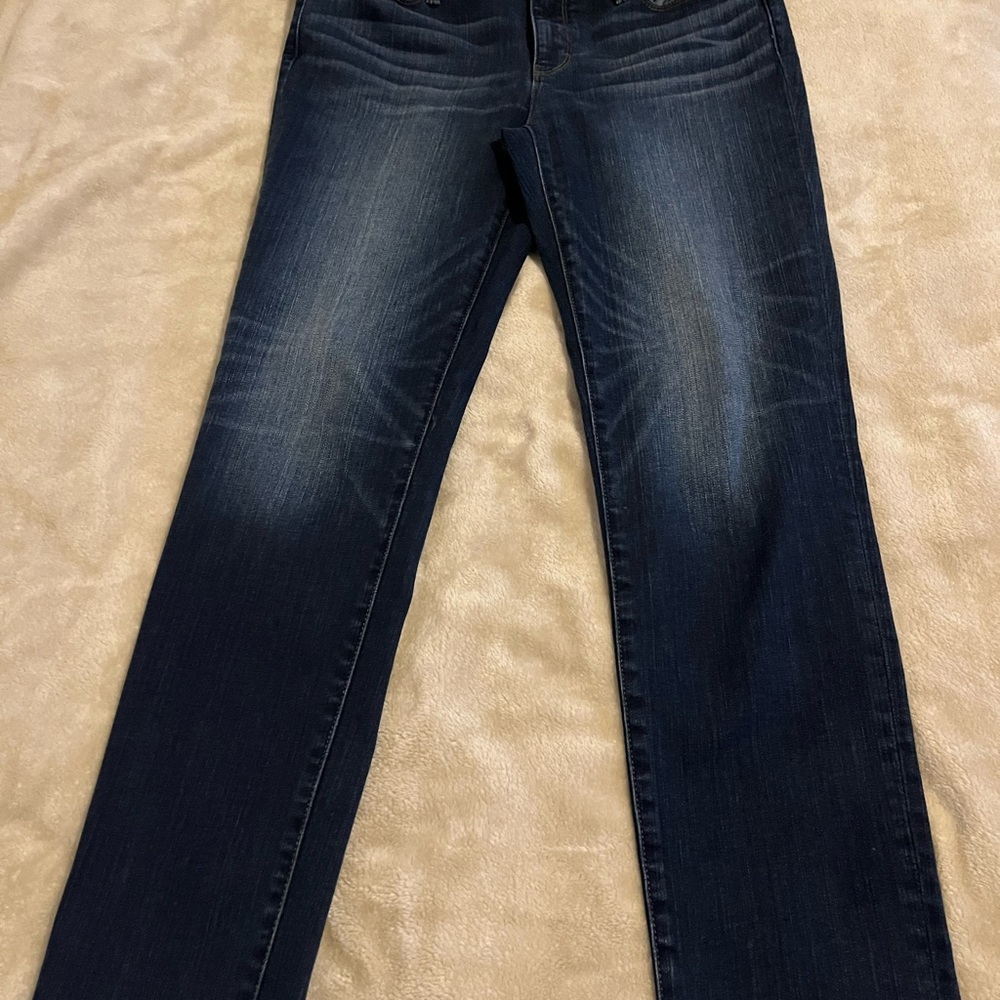 White House Black Market Dark Blue Straight Leg Jeans